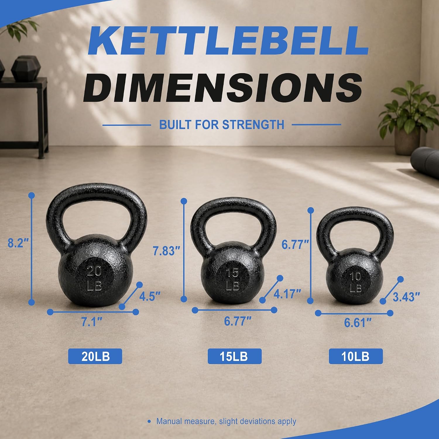 Kettlebell in Ghisa 5-50 LB pe - Kettlebell recensione e prezzo